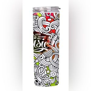 fantasia Graffiti 20oz stainless CUP TUMBLER Semi handmade special gift